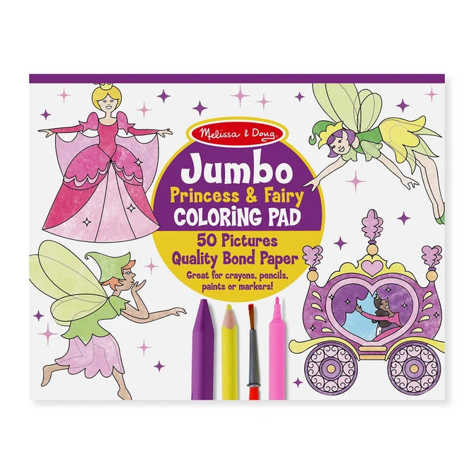 M&D Jumbo Princess/Fairy Coloring Pad