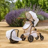 JCT Bonbebé 3-in-1 Conv Stroller w/Bassinet
