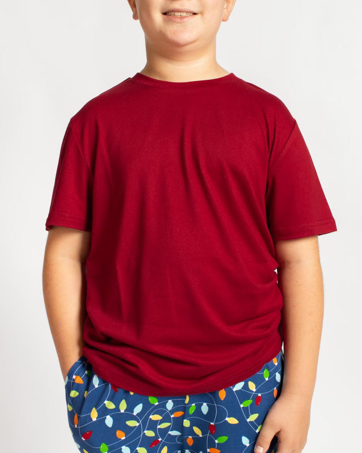 RS Crew Neck SS T-Shirt-Dk Red
