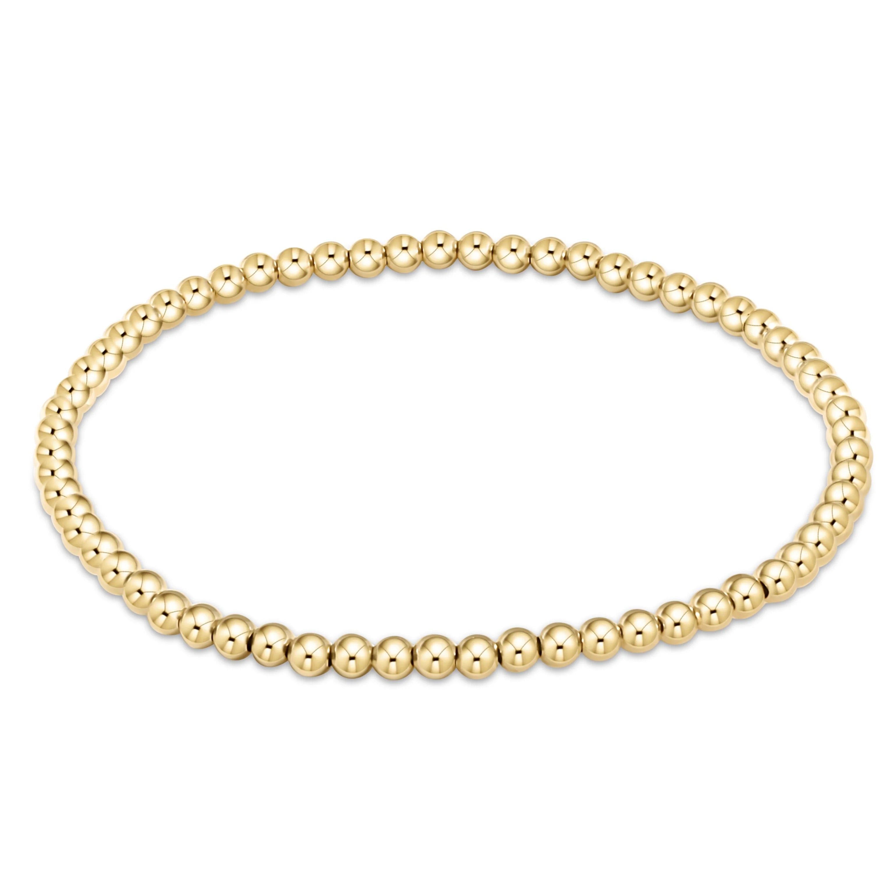 EGirl Classic Gold 3mm Beaded Bracelet