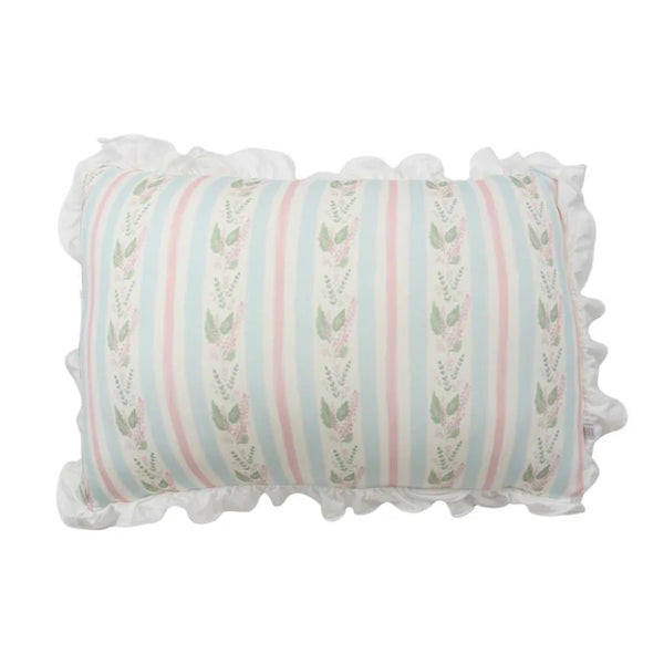 Hamner Hill Blue Floral Stripe Throw Pillow & Pillowcase