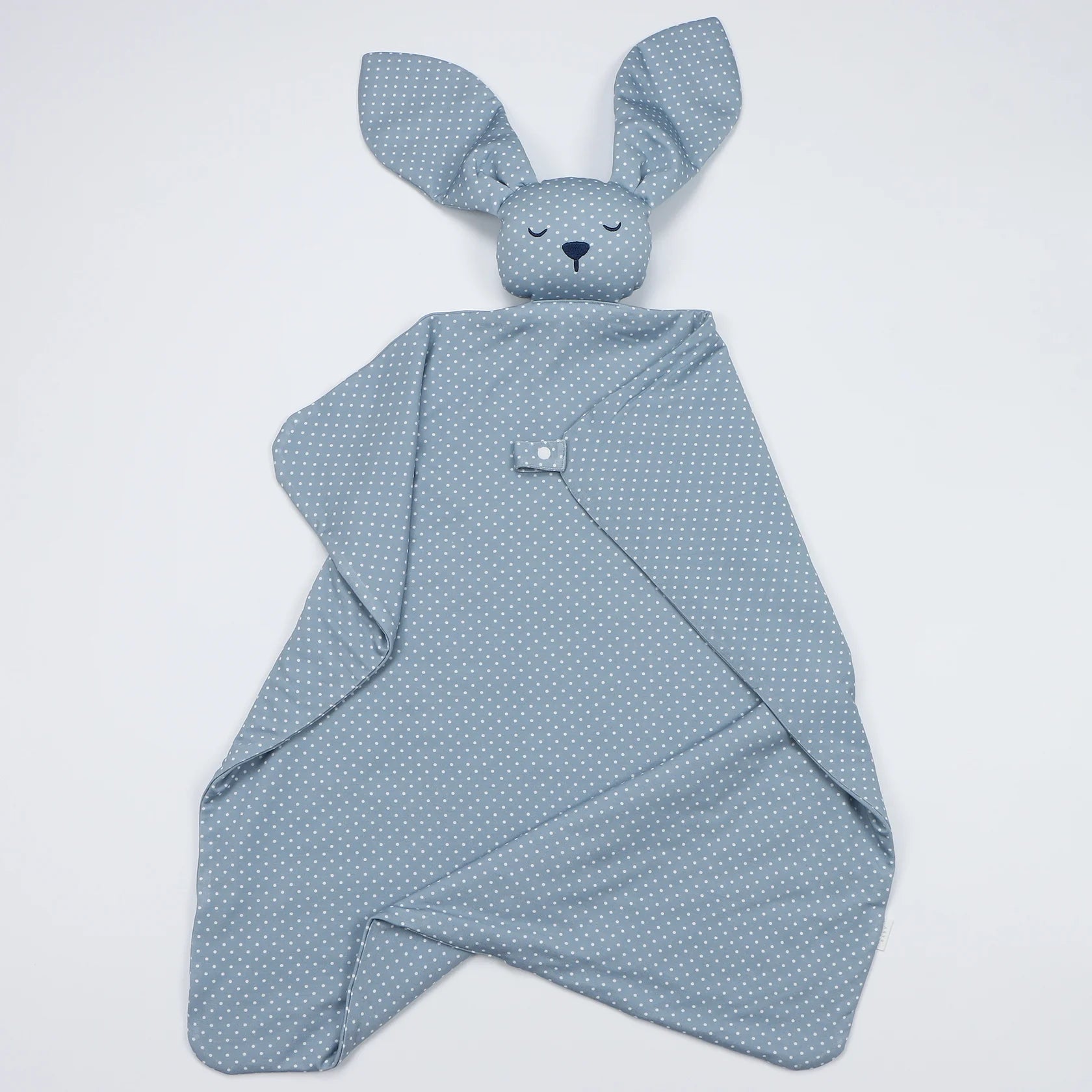 UB Polka Dot Bunny Lovey Blanket-Dusty Bl