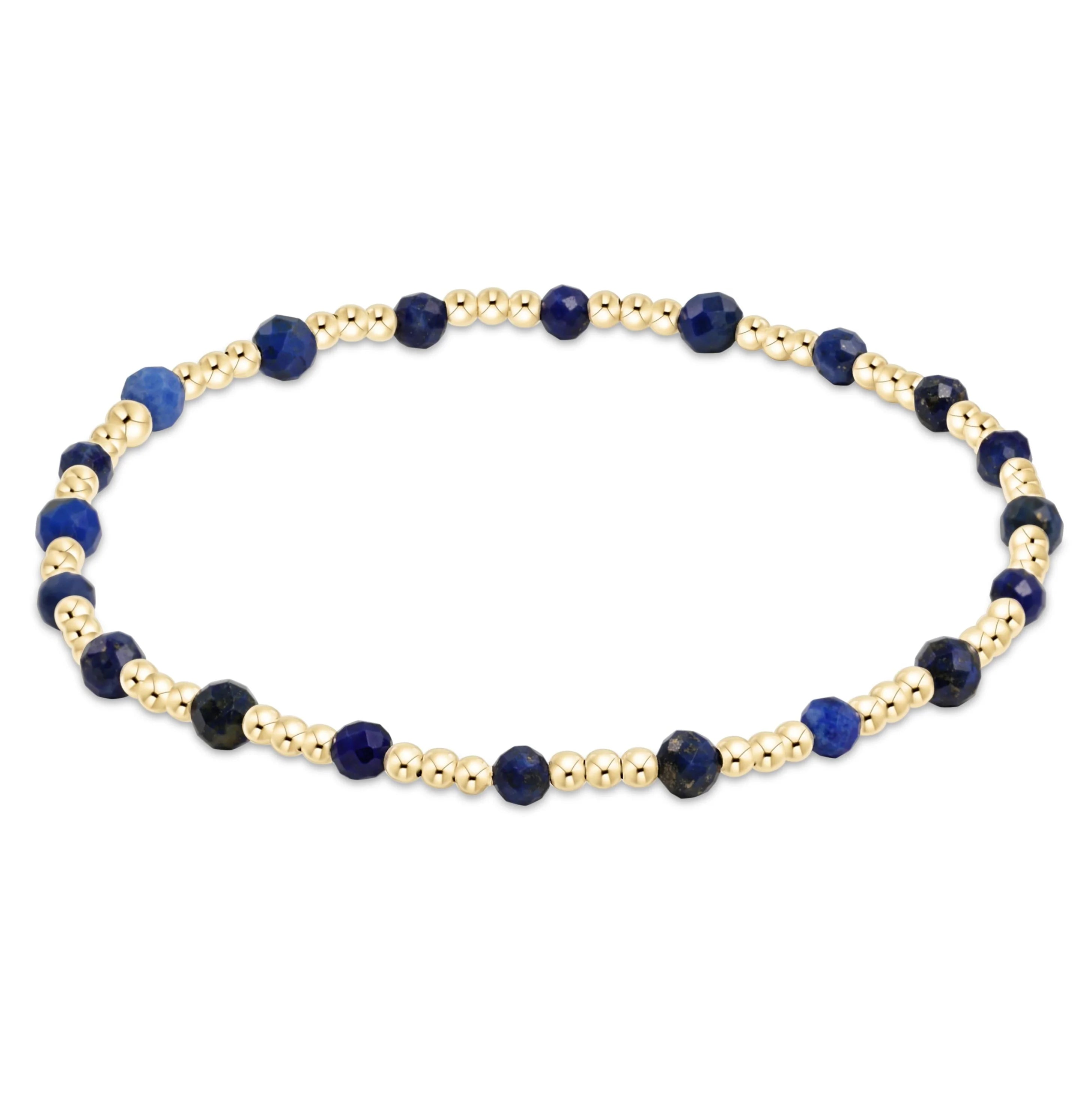 gameday hope sincerity pattern 3mm bead bracelet-Lapis