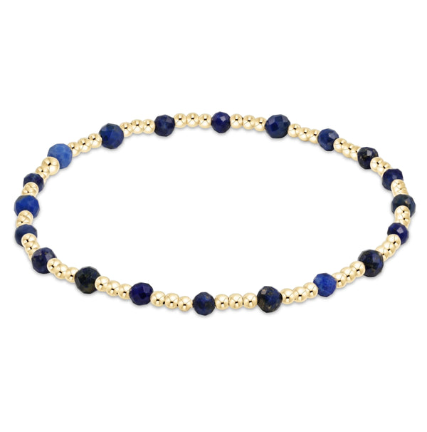 gameday hope sincerity pattern 3mm bead bracelet-Lapis