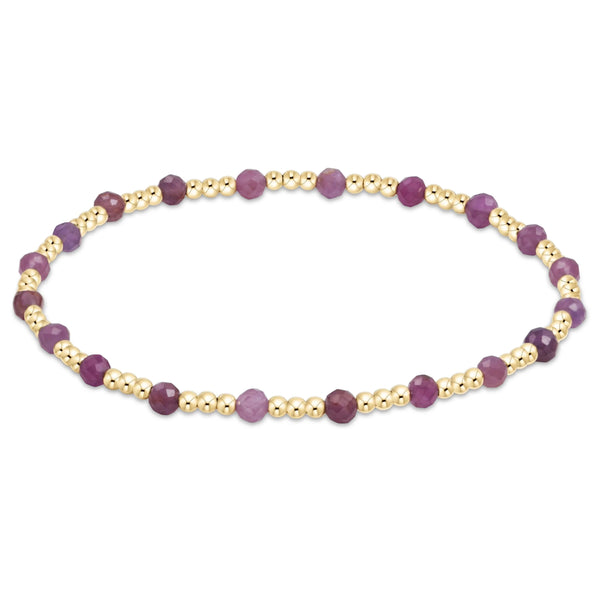 gameday hope sincerity pattern 3mm bead bracelet-Ruby