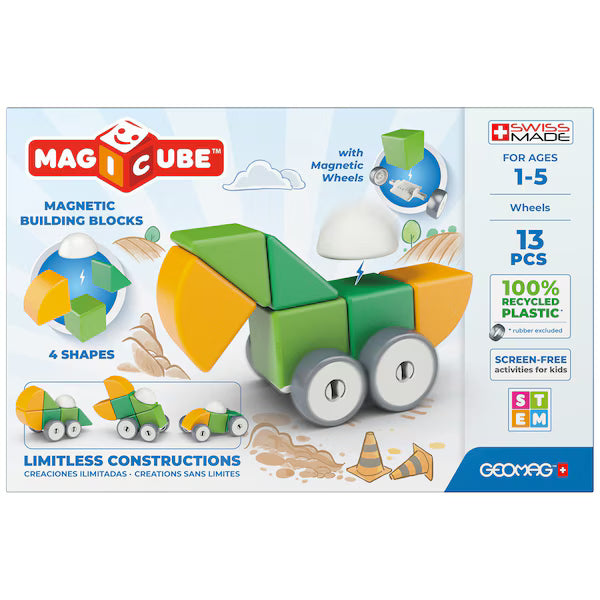 Magicubes Shapes w/ Wheels,13 pc