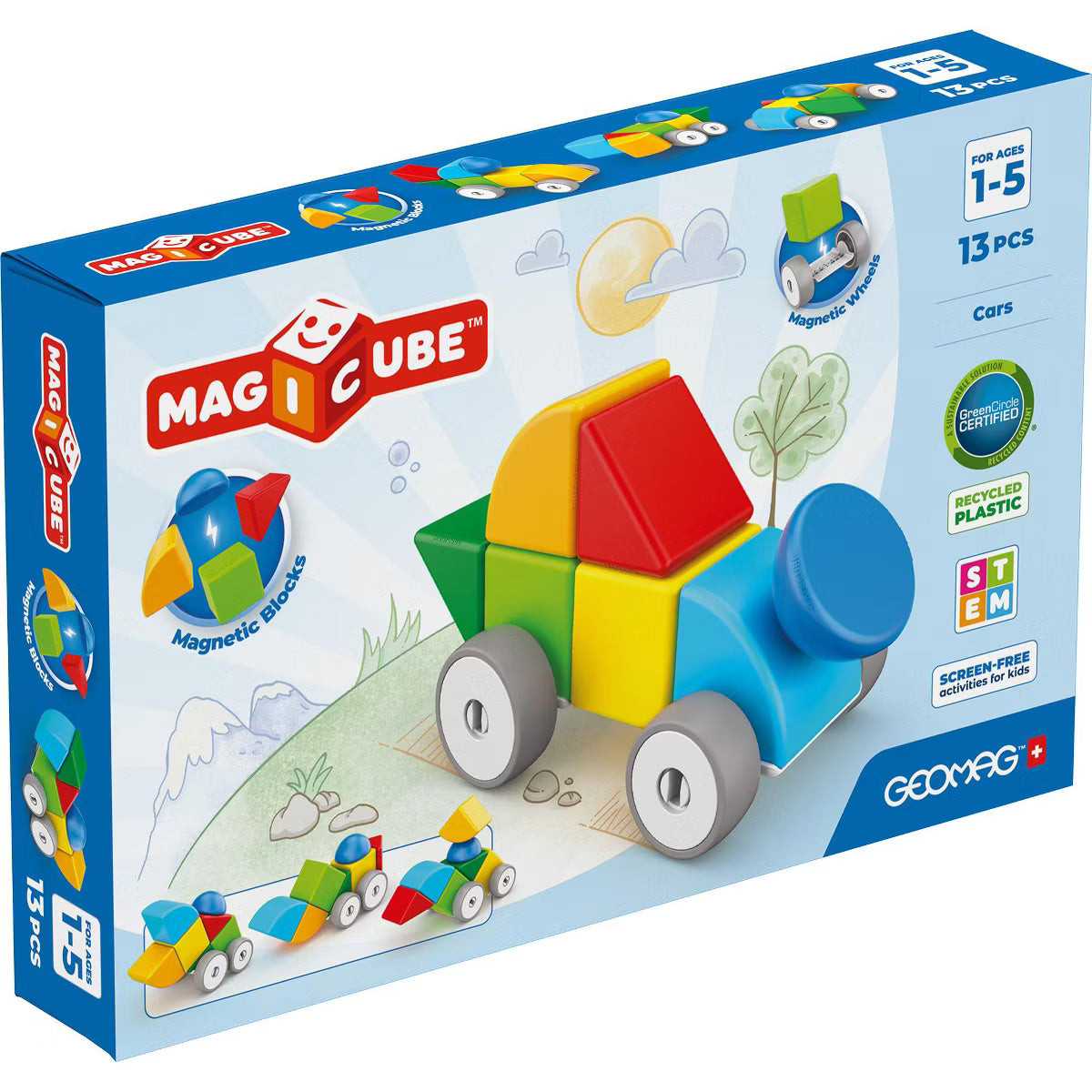 Magicubes Magnetic Blocks-Cars