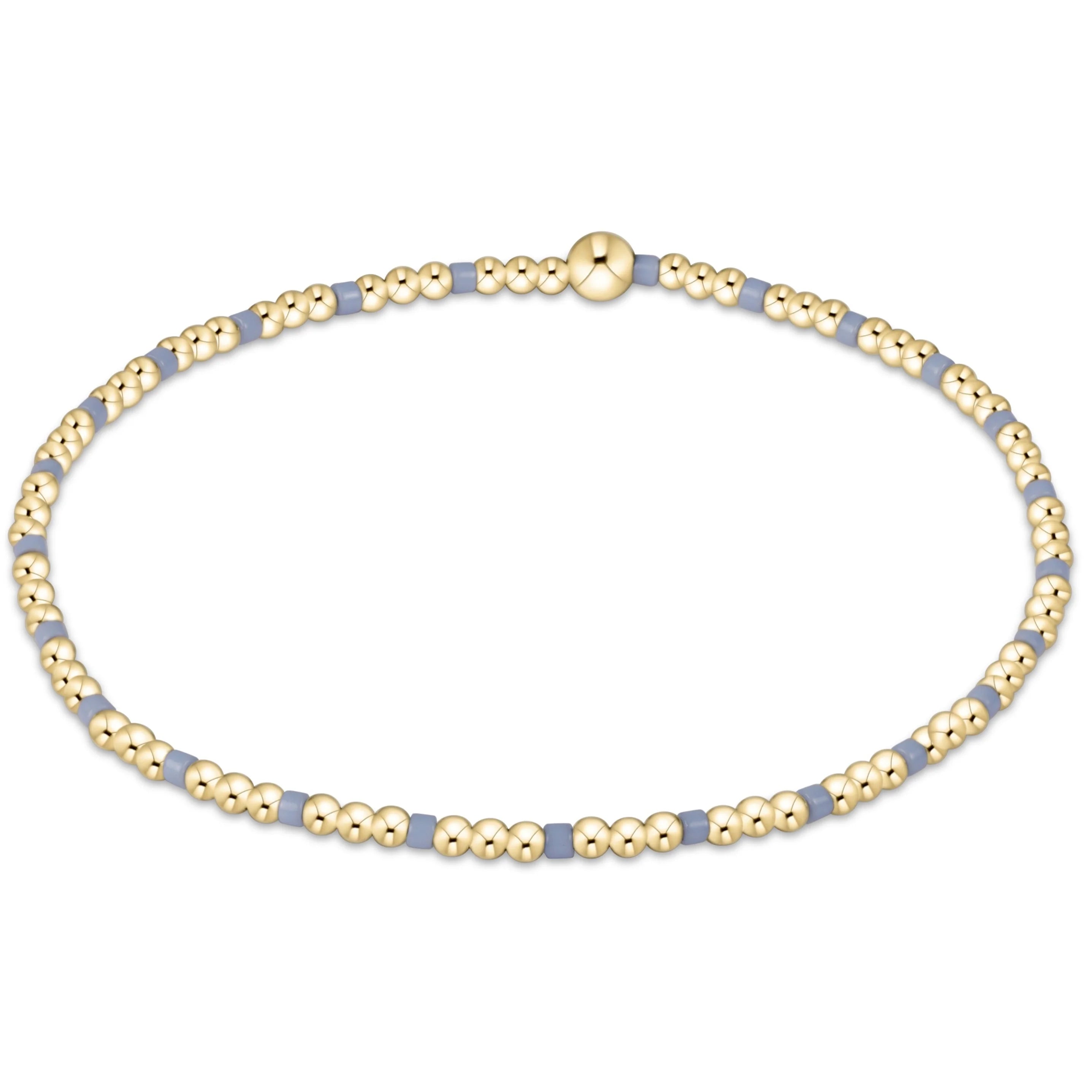 gameday hope sincerity pattern 2mm bead bracelet-light blue