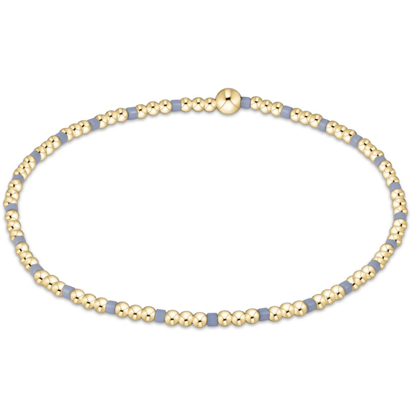 gameday hope sincerity pattern 2mm bead bracelet-light blue