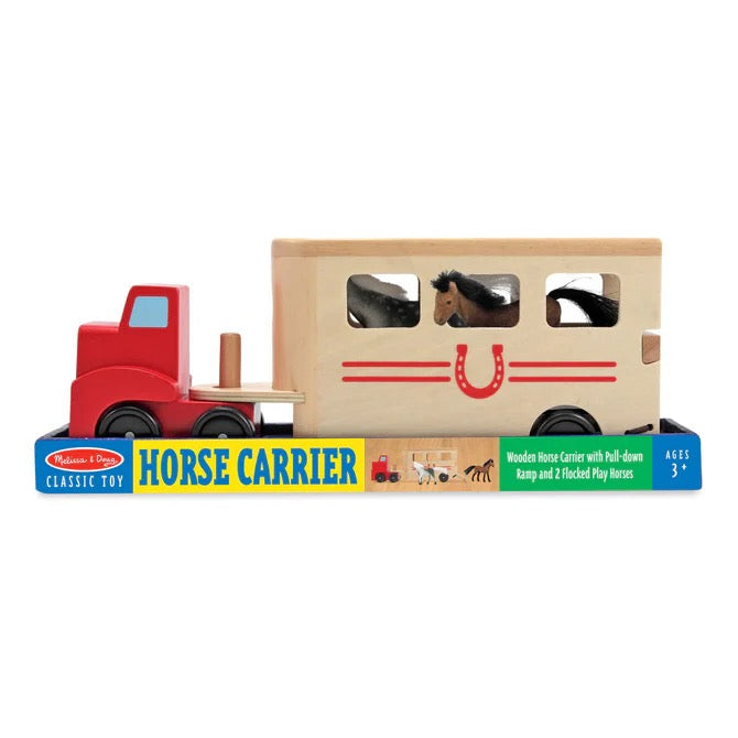 Melissa & Doug Horse Carrier Wooden Vehicle Play Set 4097