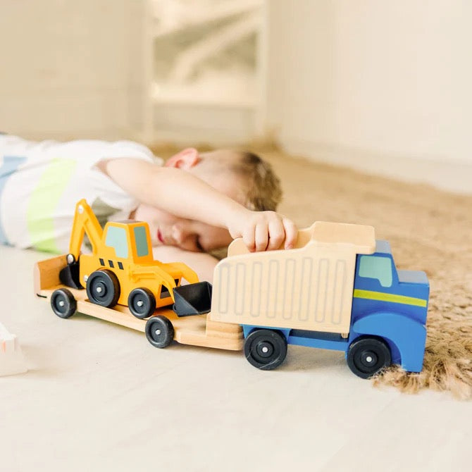 Melissa & Doug Classic Toy Dump Truck & Loader