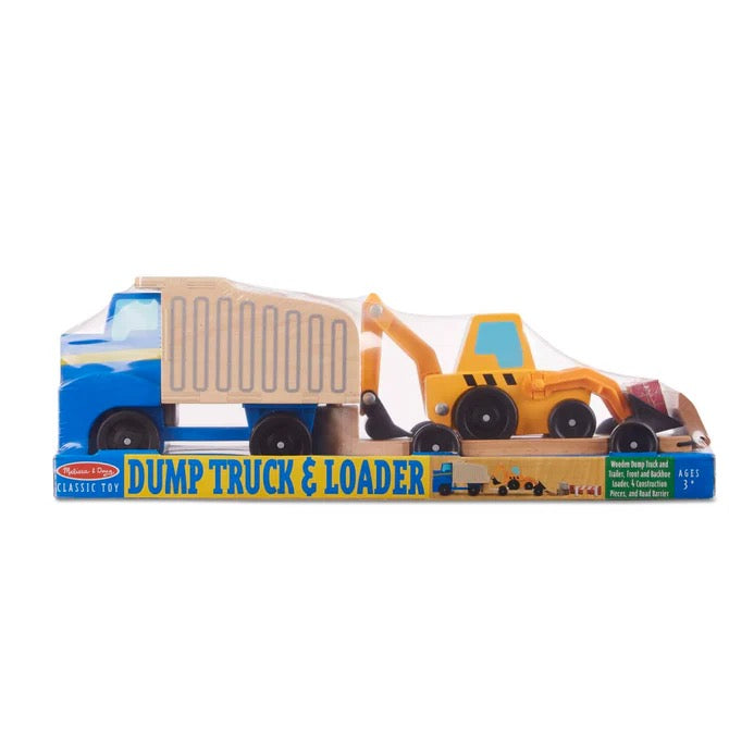 Melissa & Doug Classic Toy Dump Truck & Loader