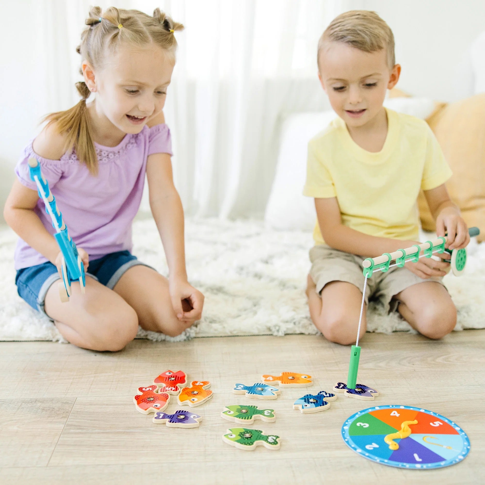 Melissa & Doug Catch & Count Magnetic Fishing Rod Set