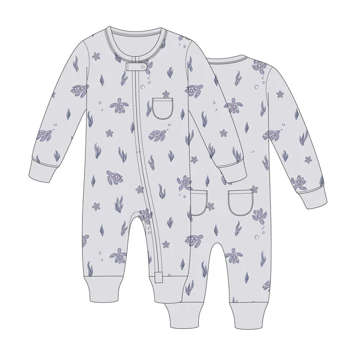 L'oved Baby Footless 2-Way Zipper Romper