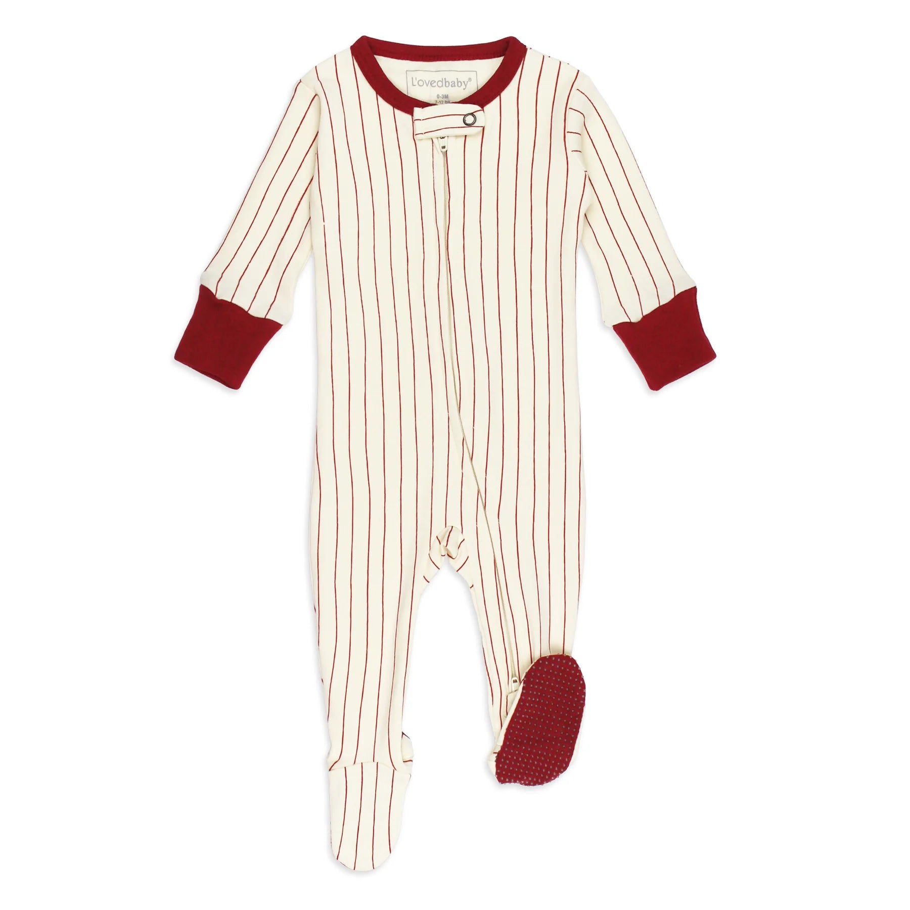 L'oved Baby Organic Cuffed Zipper Footie