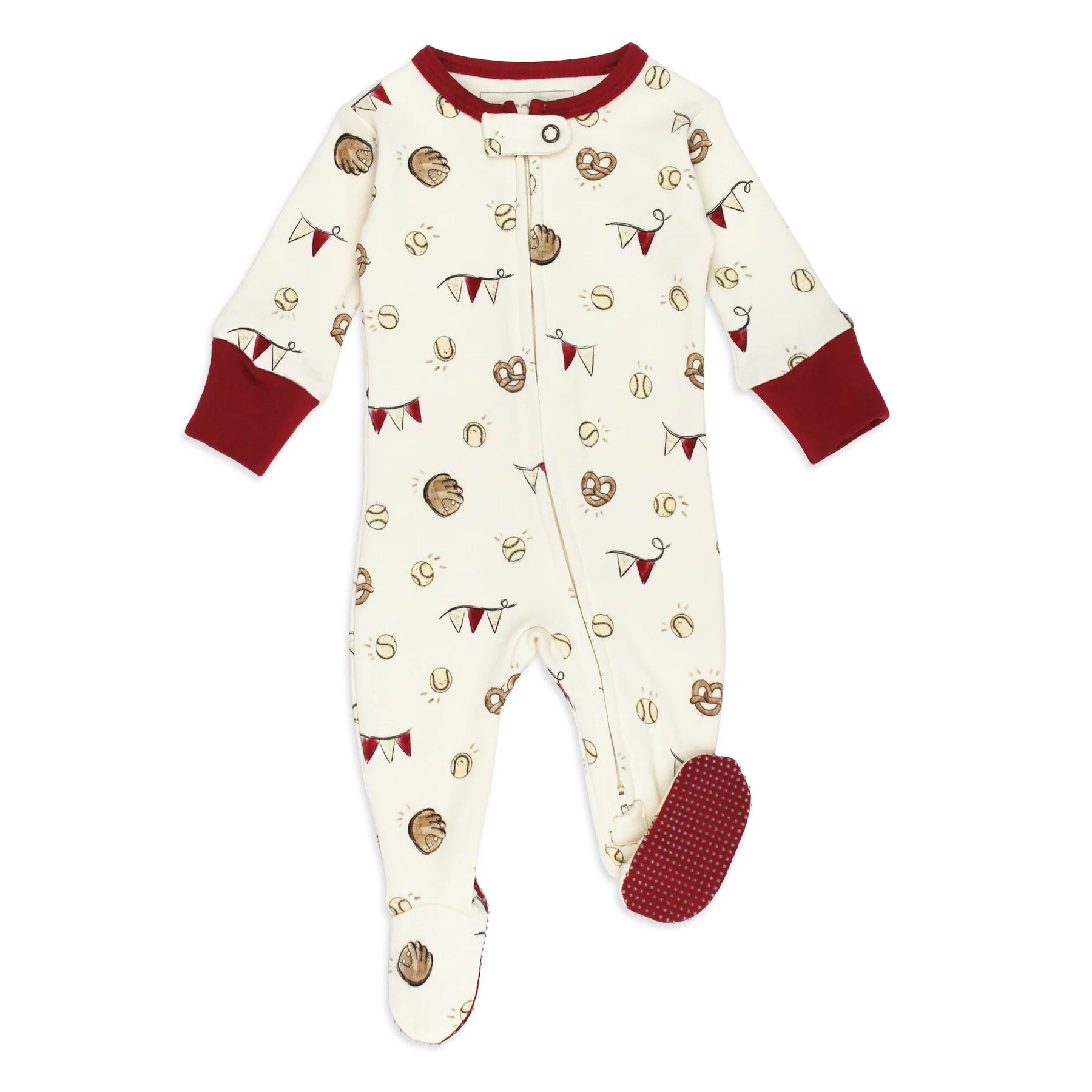 L'oved Baby Organic Cuffed Zipper Footie