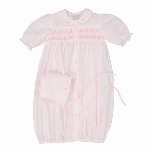 Preemie Smocked Ribbon Take Me Home Gown with Bonnet
