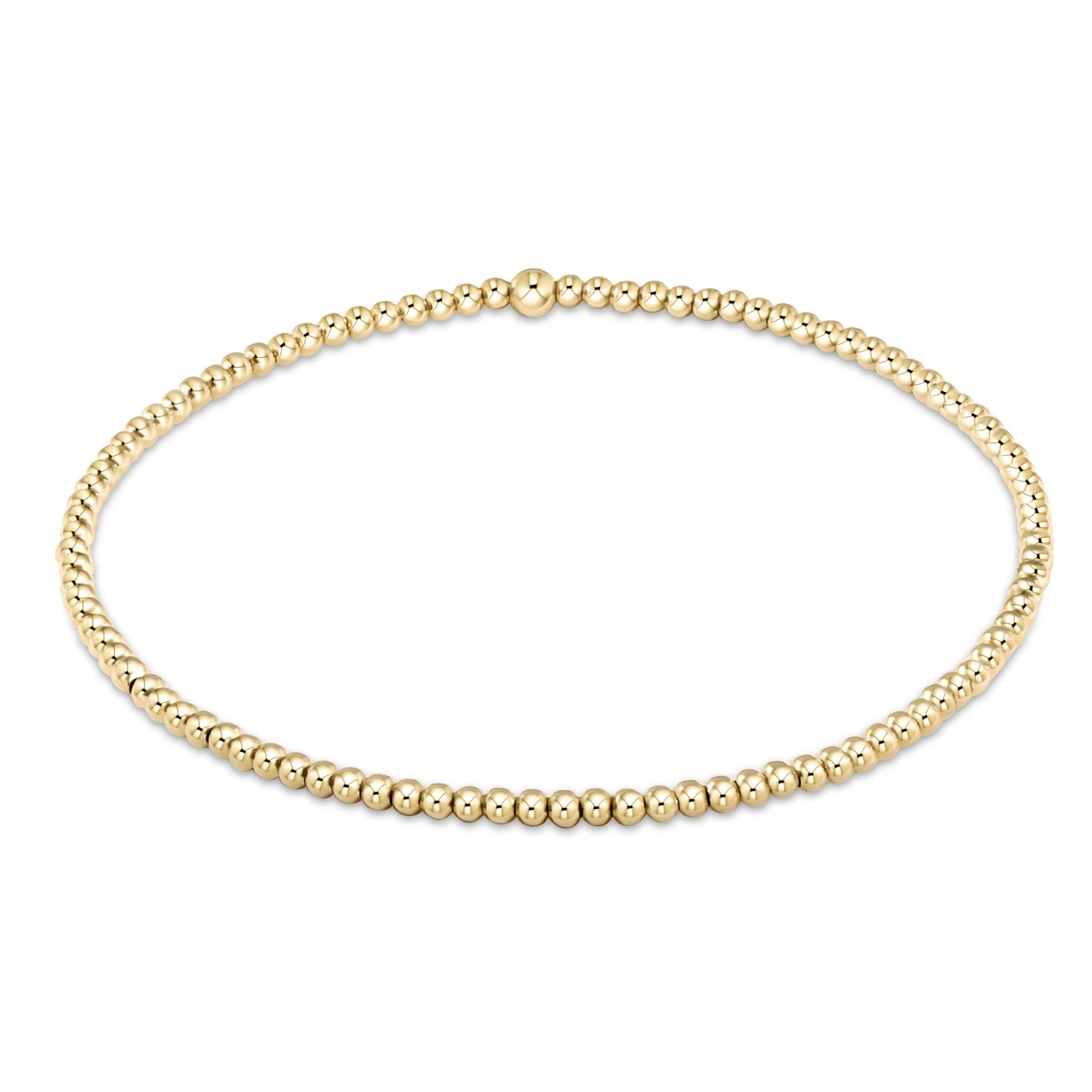 EGirl Classic Gold 2mm Beaded Bracelet