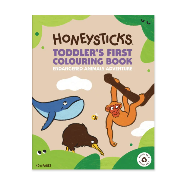 Honeysticks Endangered Animals Adventure Coloring Book
