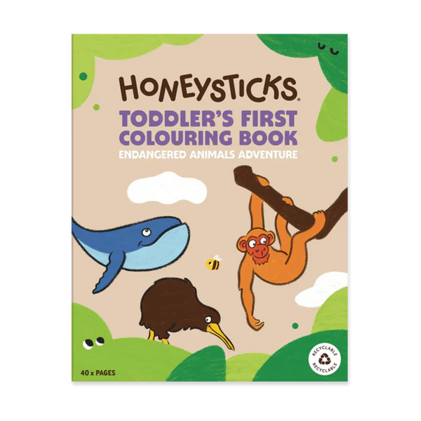 Honeysticks Endangered Animals Adventure Coloring Book