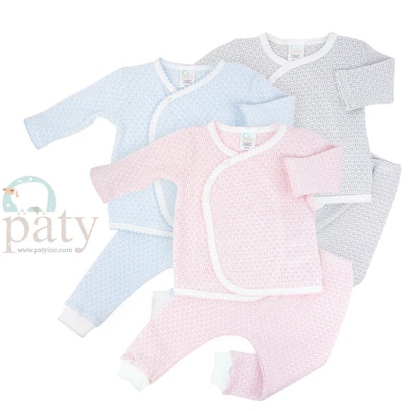 Paty Solid LS Kimono Set