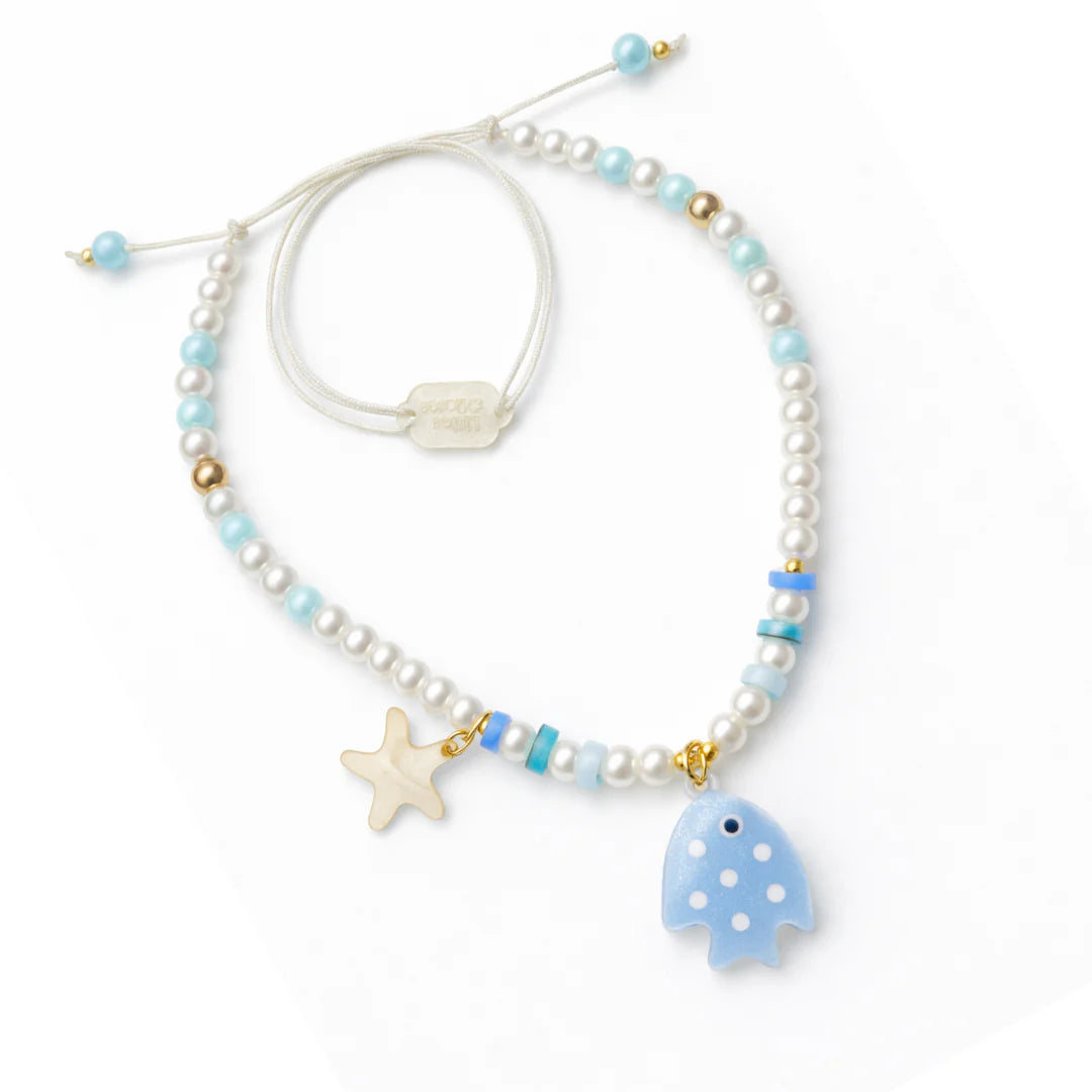 Lily & Roses Sum Blue Fish Necklace
